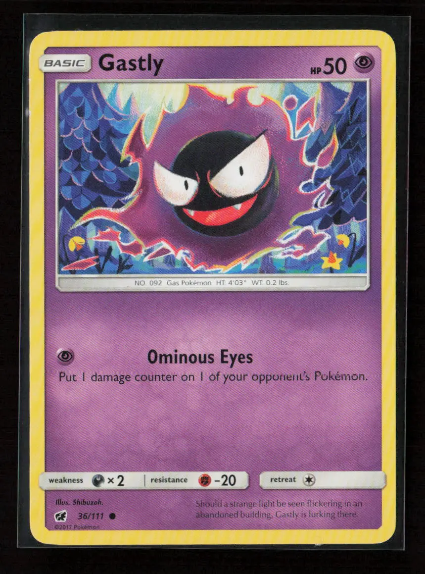 Gastly Common Sm - Crimson Invasion 36/111 Lp 1