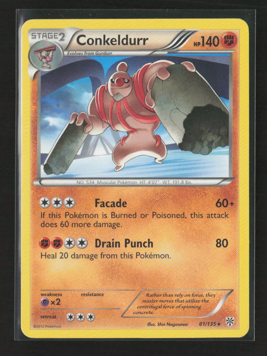 Conkeldurr Rare Plasma Storm 81/135 Lp 1