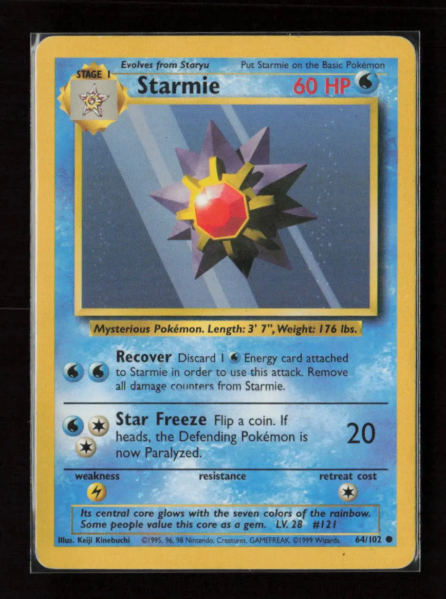 Starmie Common Base Set 064/102 Lp 1