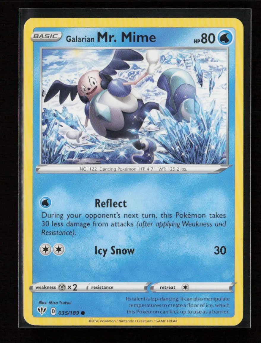 Galarian Mr. Mime Common Swsh03: Darkness Ablaze 035/189 Lp 1