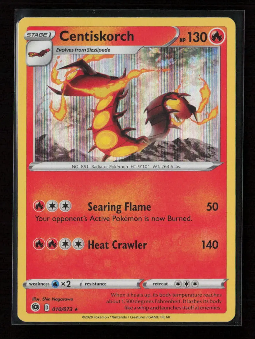 Centiskorch Holo Rare Champion's Path 10/73 Nm 1