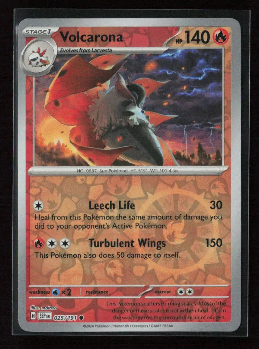 Volcarona Common Sv08: Surging Sparks 025/191 Nm 1
