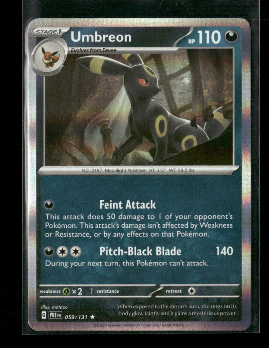 Umbreon Rare Sv: Prismatic Evolutions 059/131 Nm 1