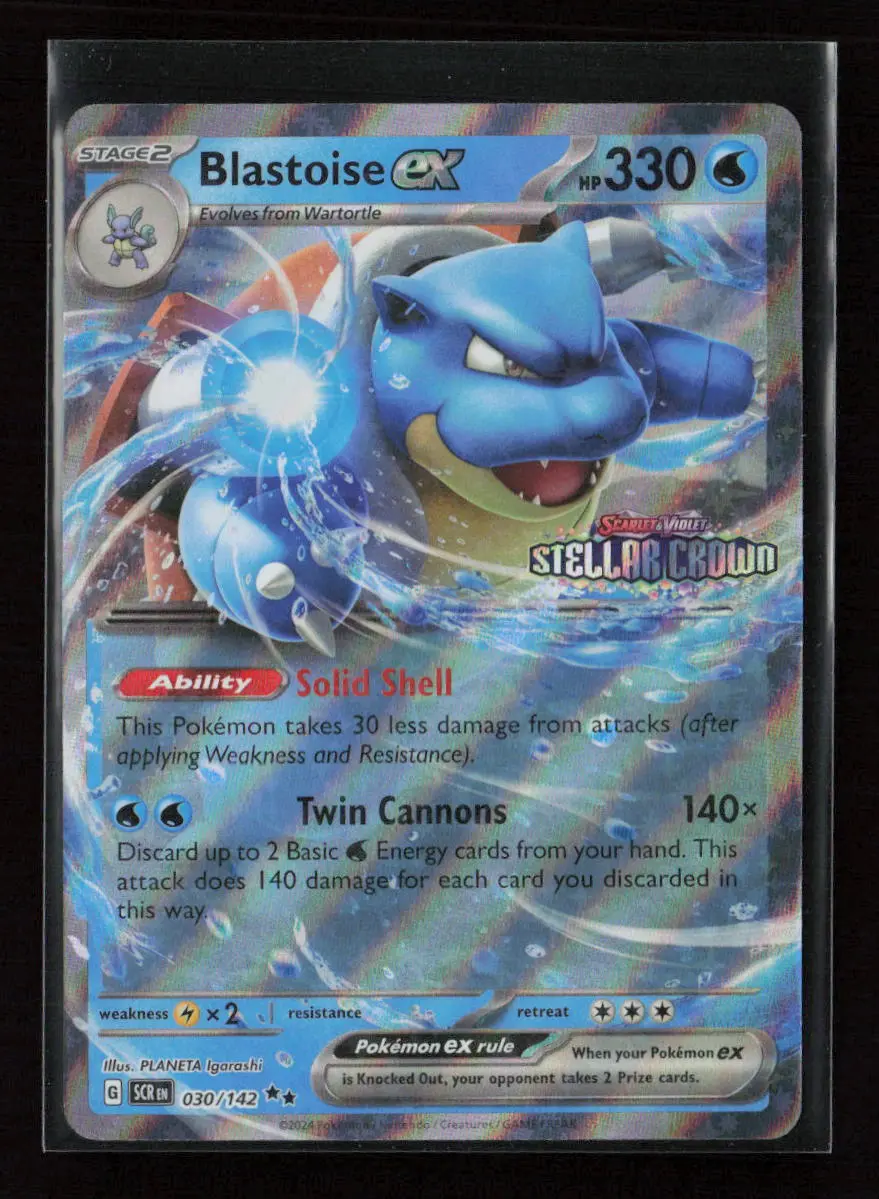 Blastoise Ex (Stellar Crown Stamp) Double Rare Miscellaneous Cards & Products 030/142 Nm 1