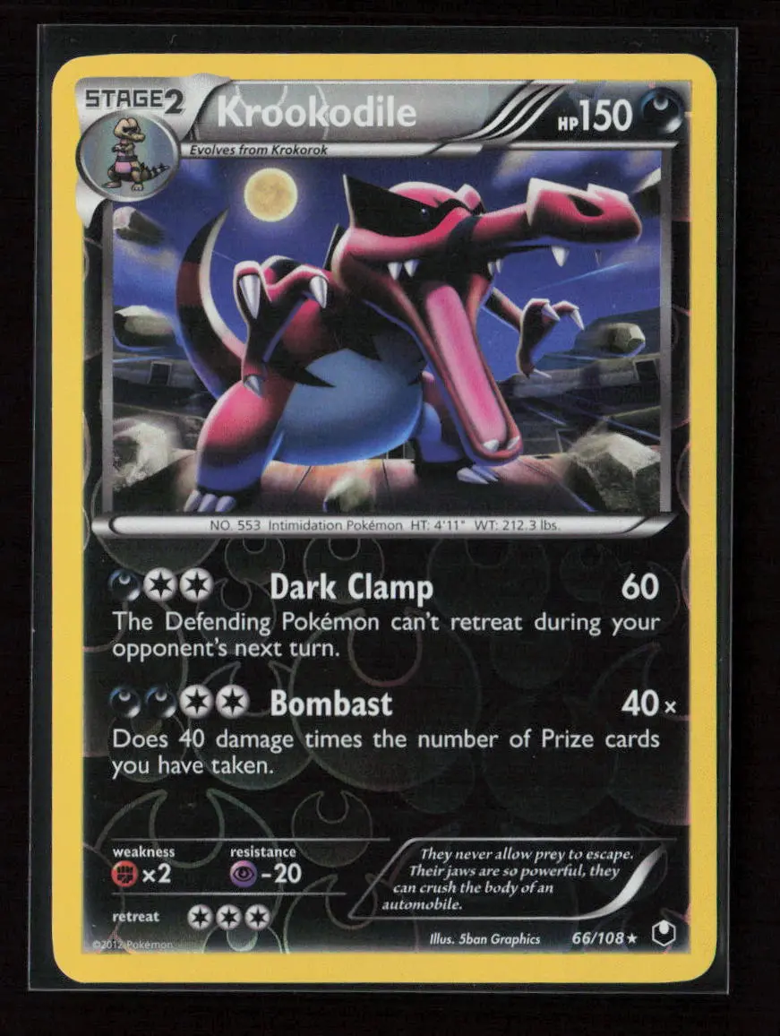Krookodile Holo Rare Dark Explorers 66/108 Lp 1