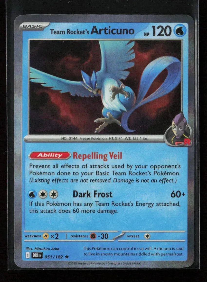 Team Rocket's Articuno Rare Sv10: Destined Rivals 051/182 Nm 1