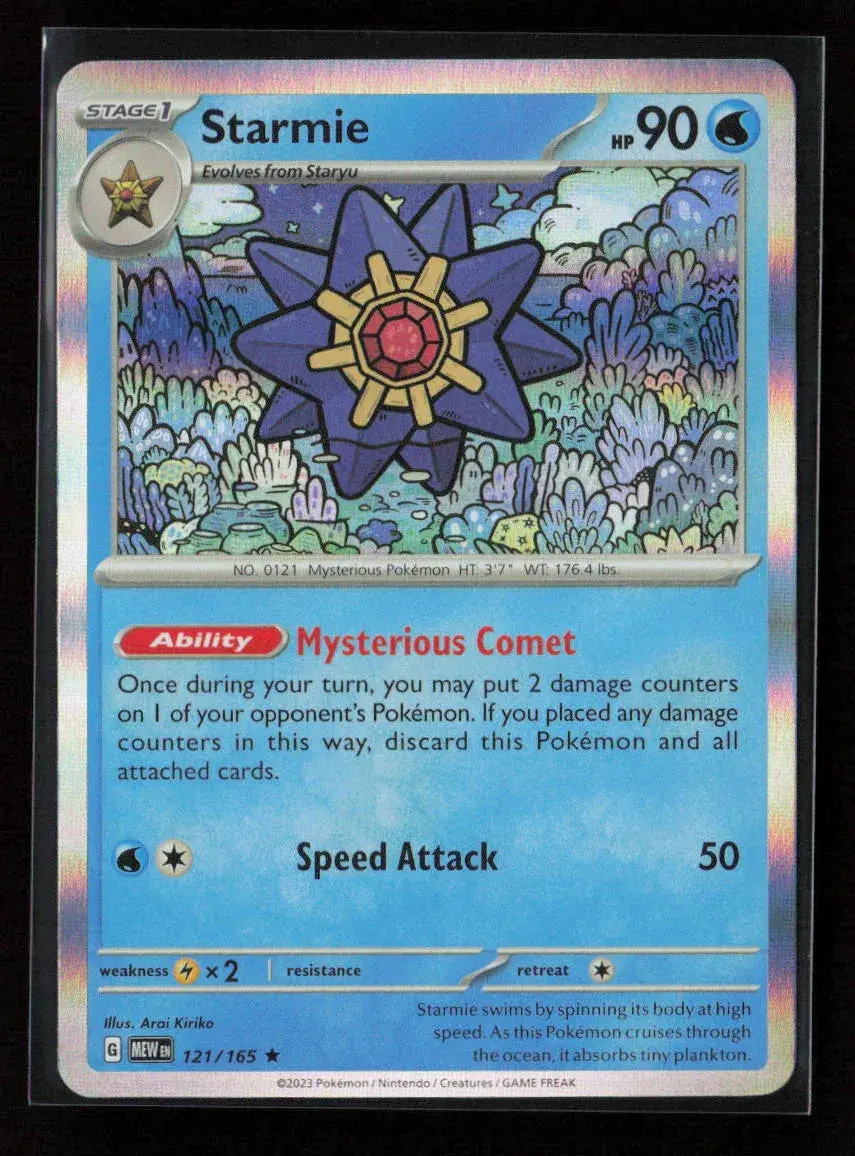 Starmie Rare Sv: Scarlet & Violet 151 121/165 Nm 1