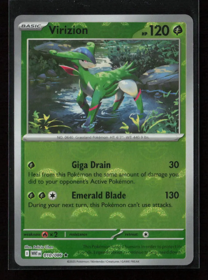 Virizion (Poke Ball Pattern) Rare Sv: White Flare 010/086 Nm 1