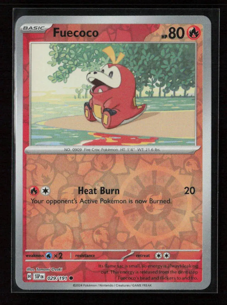 Fuecoco Common Sv08: Surging Sparks 029/191 Nm 1