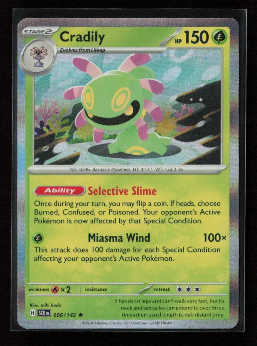 Cradily Rare Sv07: Stellar Crown 006/142 Nm 1