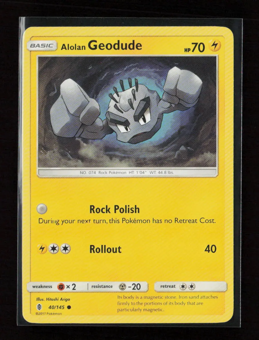 Alolan Geodude Common Sm - Guardians Rising 40/145 Lp 1