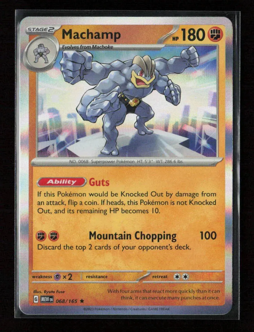 Machamp Rare Sv: Scarlet & Violet 151 068/165 Nm 1