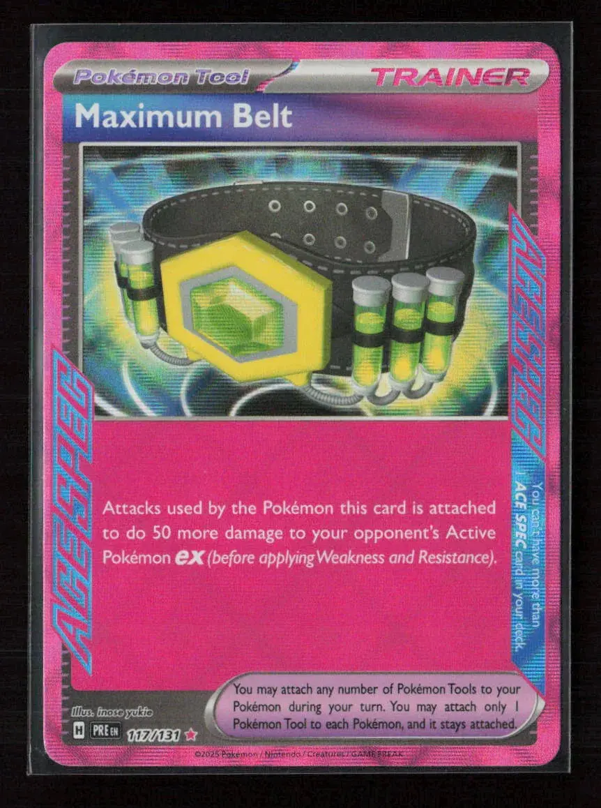 Maximum Belt Ace Spec Rare Sv: Prismatic Evolutions 117/131 Nm 1