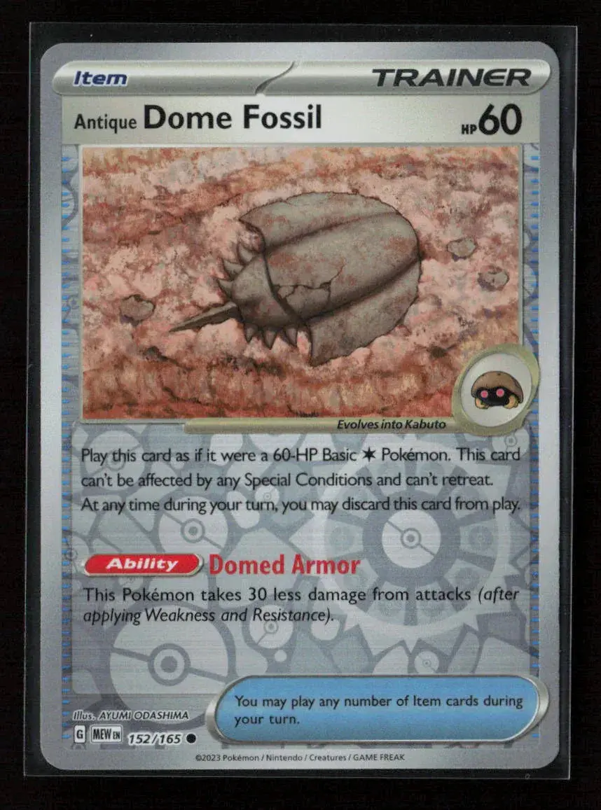 Antique Dome Fossil Common Sv: Scarlet & Violet 151 152/165 Nm 1