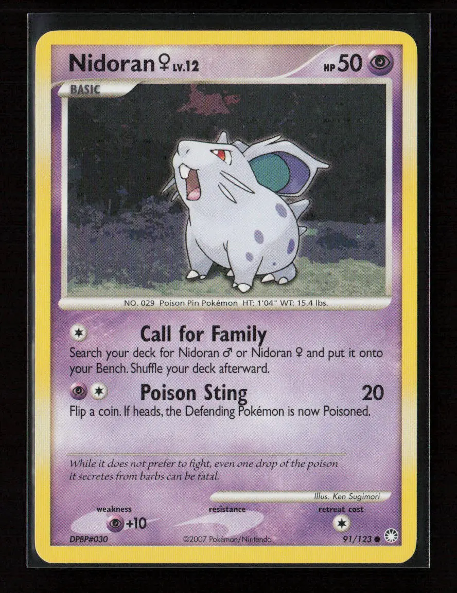 Nidoran F Common Mysterious Treasures 91/123 Lp 1