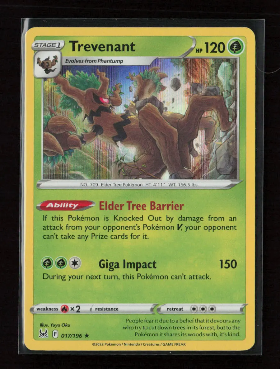 Trevenant Holo Rare Swsh11: Lost Origin 017/196 Nm 1