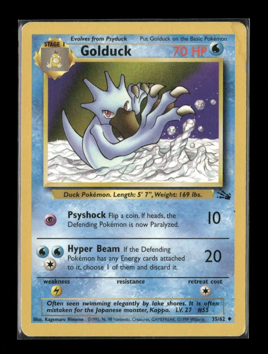 Golduck Uncommon Fossil 35/62 Lp 1