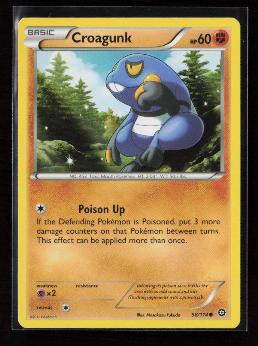 Croagunk Common Xy - Steam Siege 58/114 Lp 1