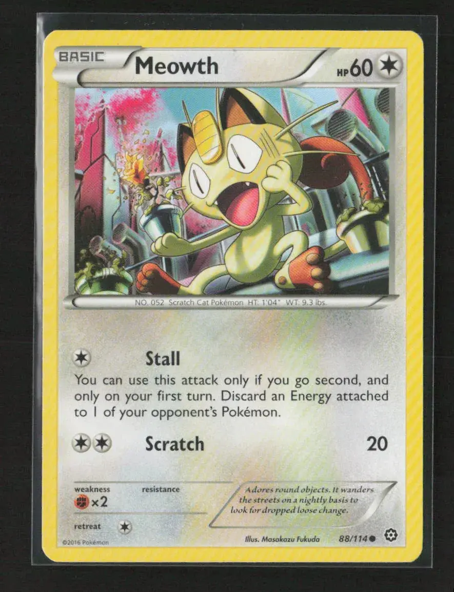 Meowth Common Xy - Steam Siege 88/114 Lp 1