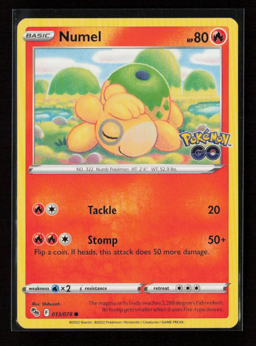 Numel Common Pokemon Go 013/078 Lp 1