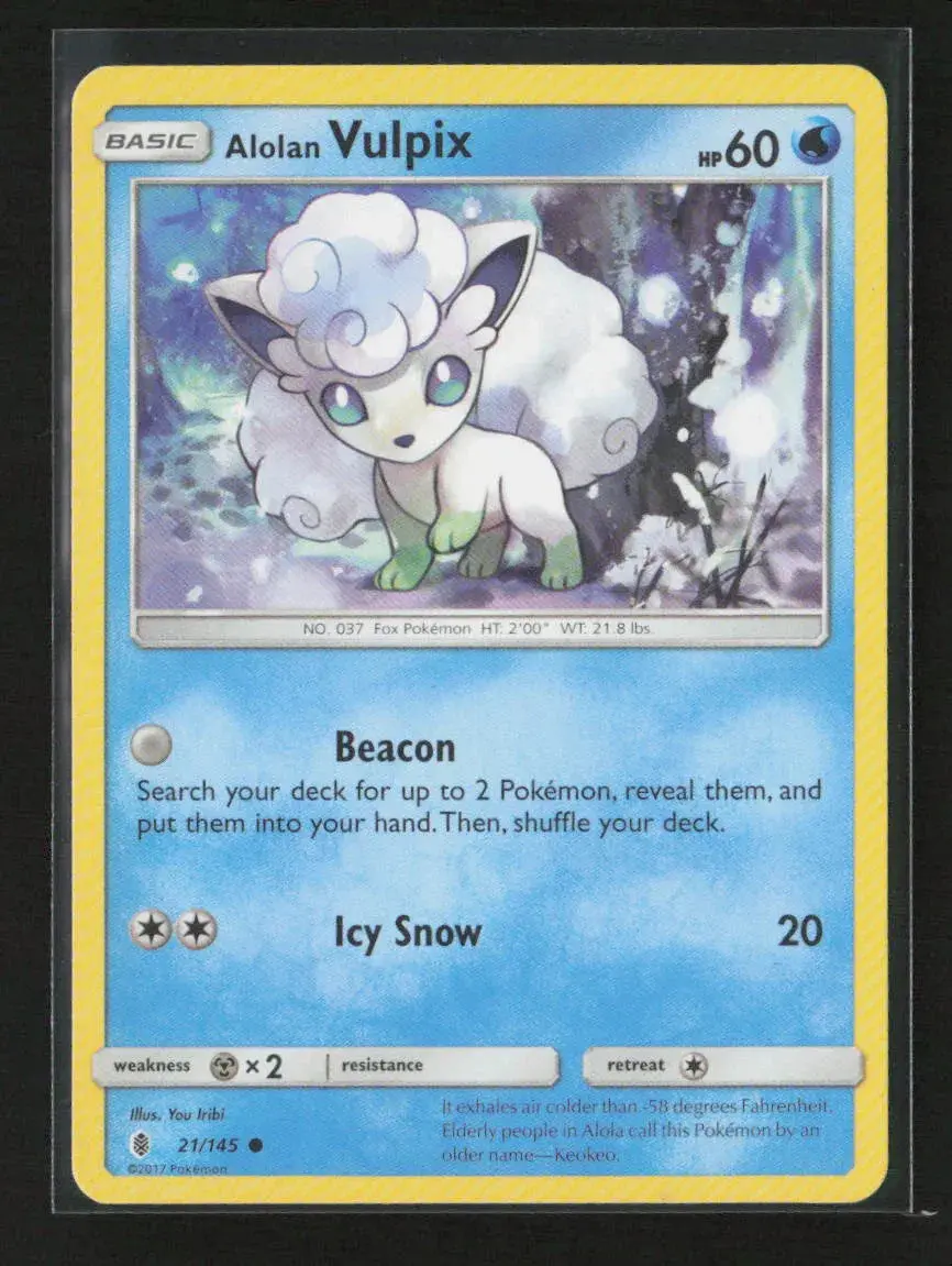 Alolan Vulpix Common Sm - Guardians Rising 21/145 Lp 1