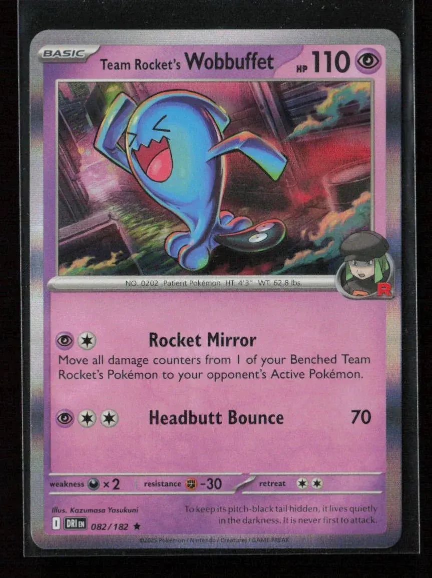 Team Rocket's Wobbuffet Rare Sv10: Destined Rivals 082/182 Nm 1