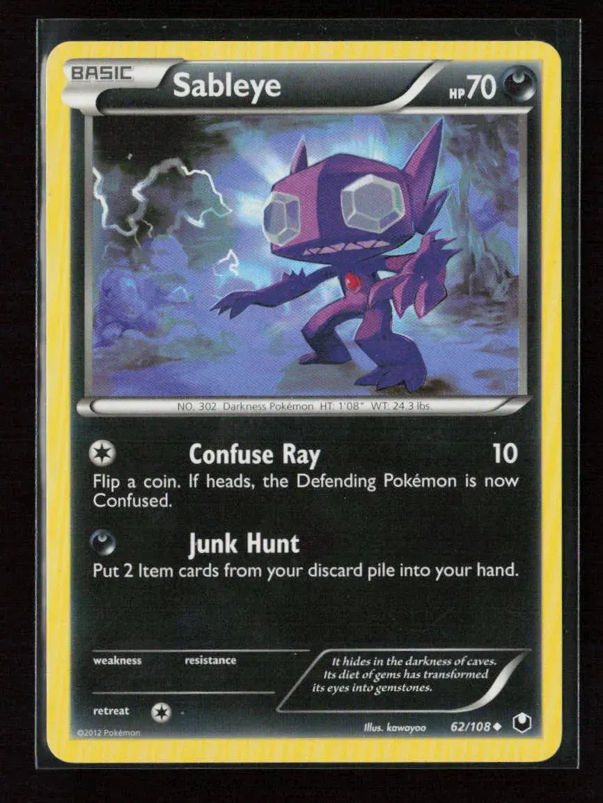 Sableye Uncommon Dark Explorers 62/108 Lp 1