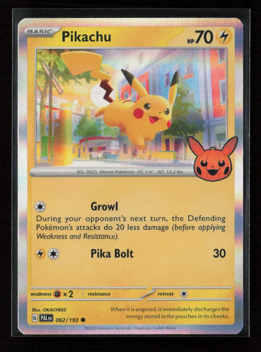 Pikachu Common Trick Or Trade Booster Bundle 2023 062/193 Nm 1