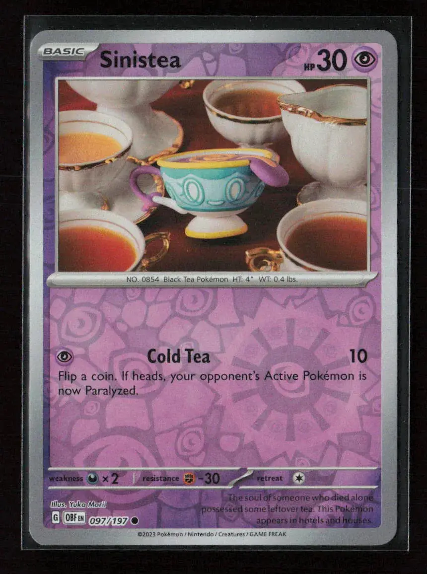 Sinistea Common Sv03: Obsidian Flames 097/197 Nm 1
