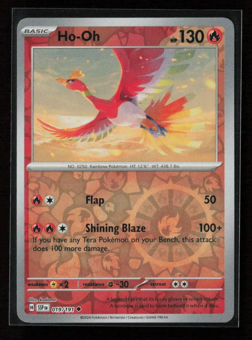 Ho-Oh Uncommon Sv08: Surging Sparks 019/191 Nm 1
