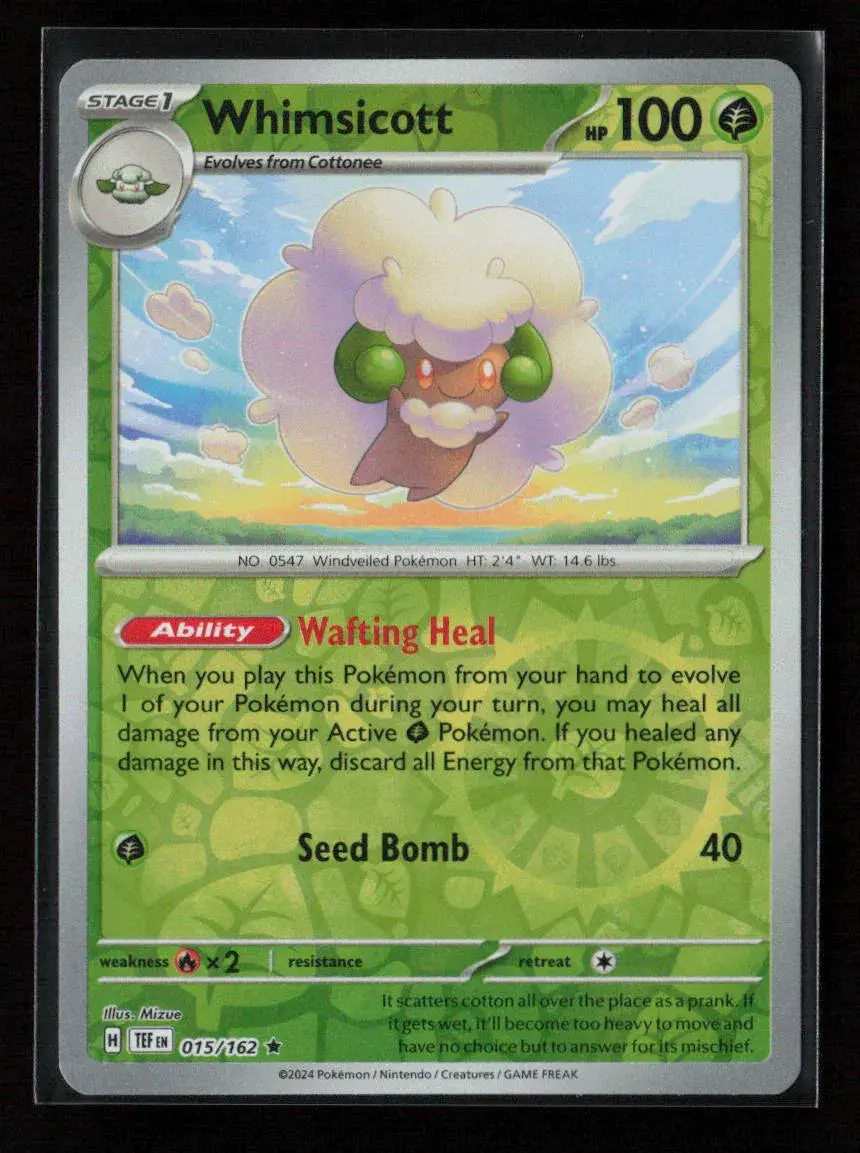 Whimsicott Rare Sv05: Temporal Forces 015/162 Nm 1