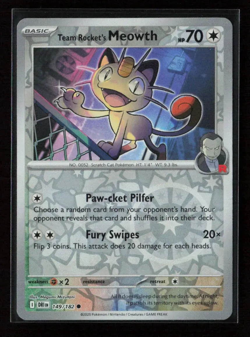 Team Rocket's Meowth Common Sv10: Destined Rivals 149/182 Nm 1