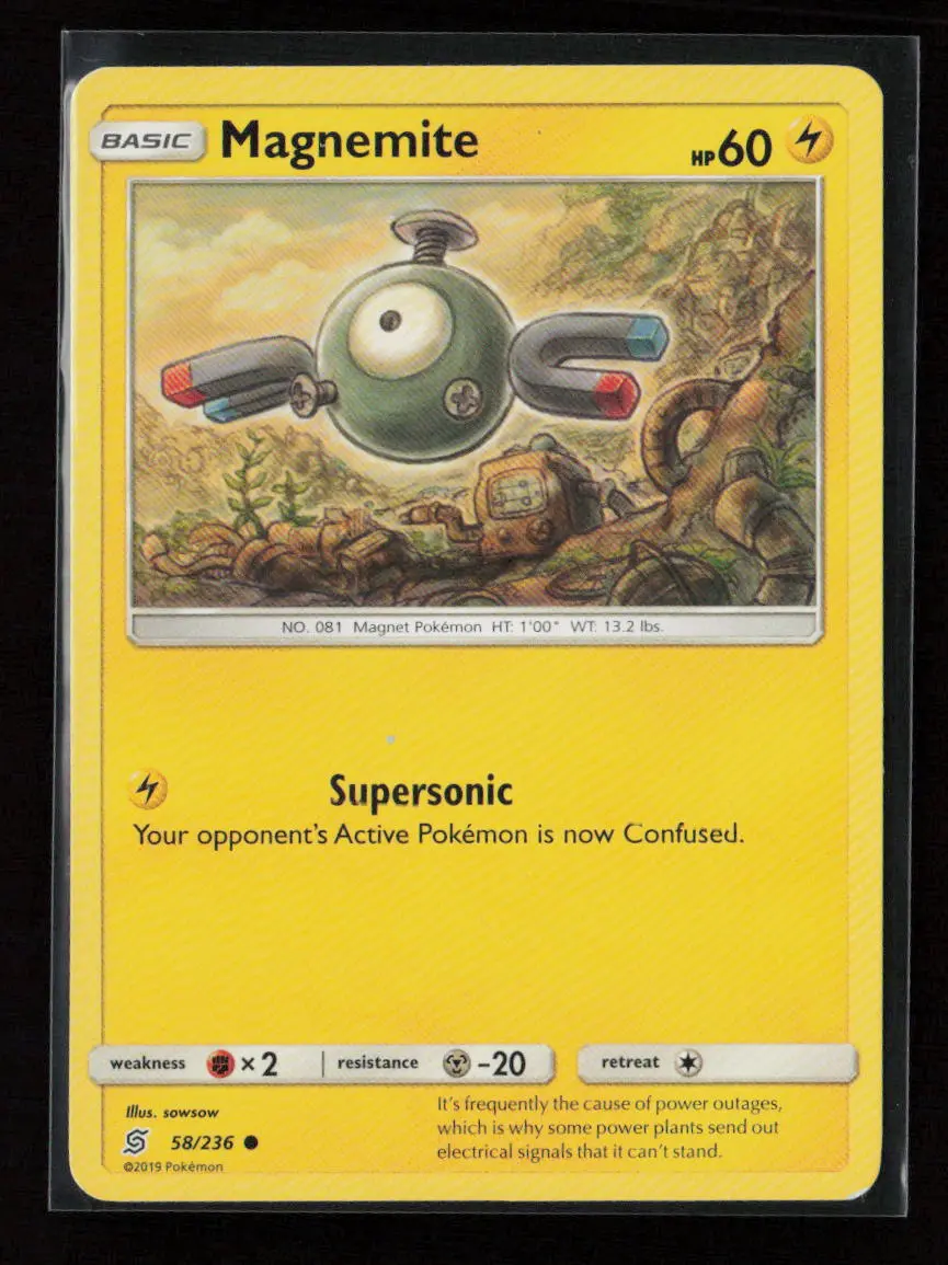 Magnemite Common Sm - Unified Minds 58/236 Lp 1