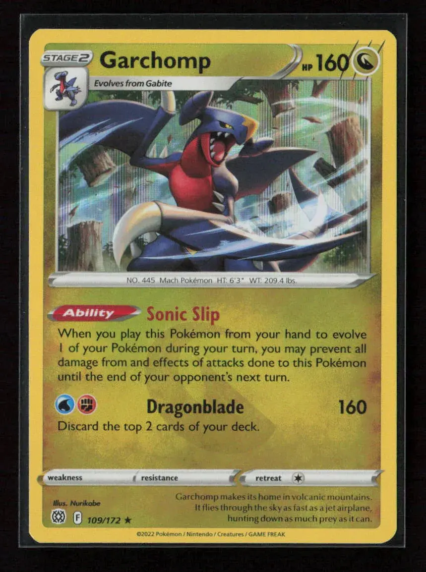 Garchomp Holo Rare Swsh09: Brilliant Stars 109/172 Nm 1