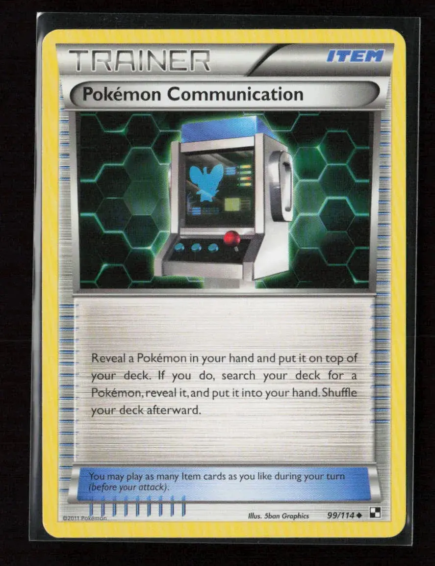 Pokemon Communication Uncommon Black And White 99/114 Lp 1