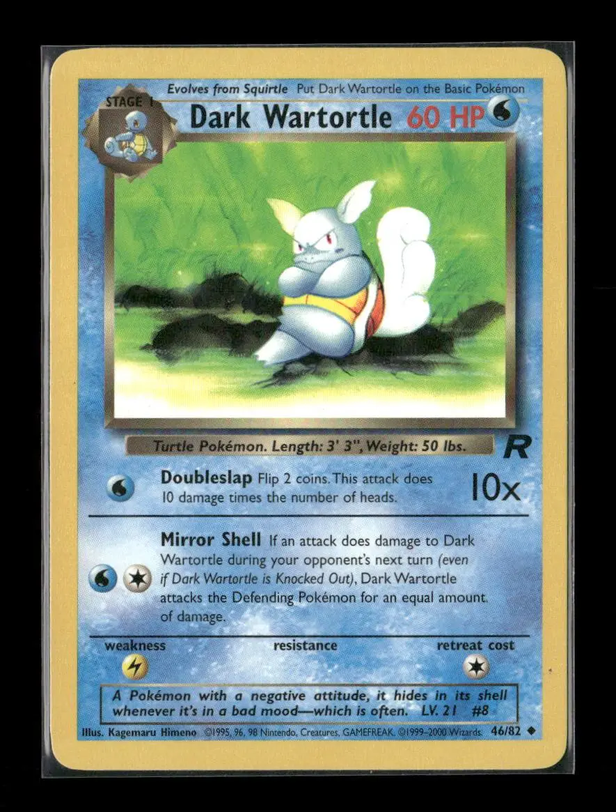 Dark Wartortle Uncommon Team Rocket 46/82 Lp 1