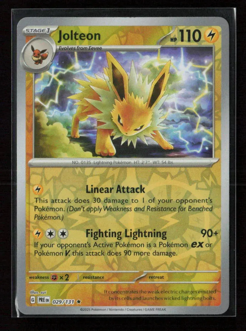 Jolteon Rare Sv: Prismatic Evolutions 029/131 Nm 1
