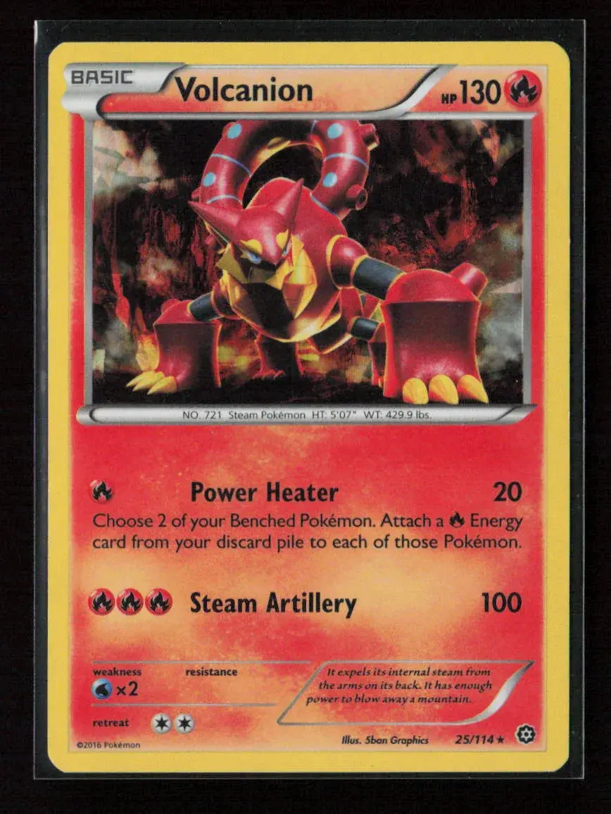 Volcanion -  (Cracked Ice Holo) Holo Rare Deck Exclusives 025/114 Nm 1