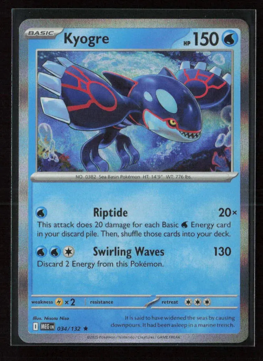 Kyogre Rare Me01: Mega Evolution 034/132 Nm 1