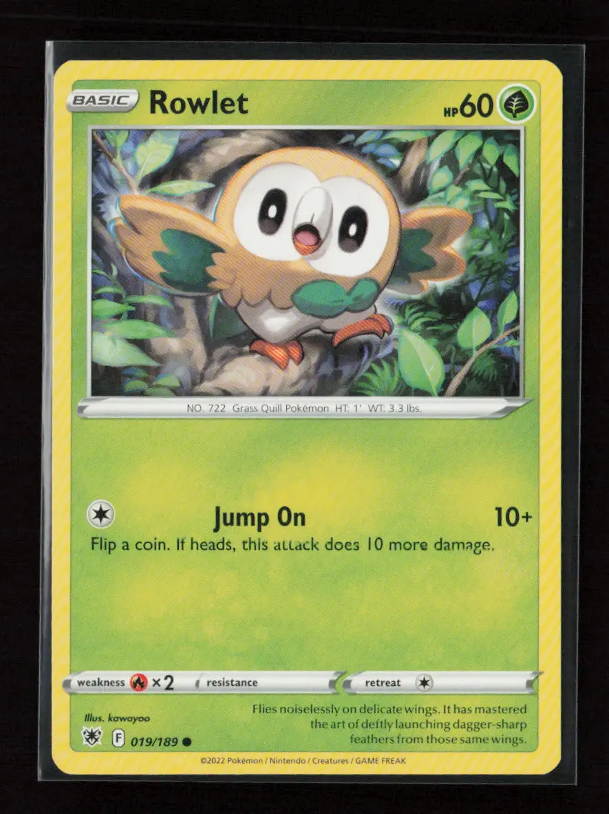 Rowlet Common Swsh10: Astral Radiance 019/189 Lp 1