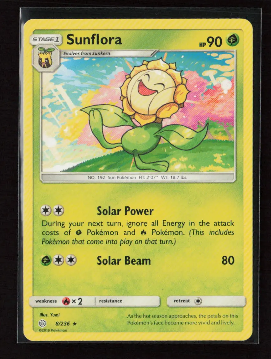 Sunflora Rare Sm - Cosmic Eclipse 8/236 Lp 1