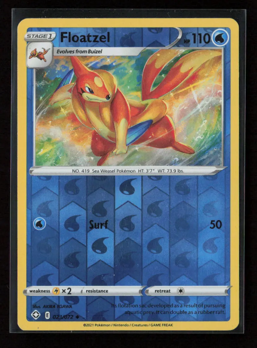 Floatzel Uncommon Shining Fates 023/072 Nm 1
