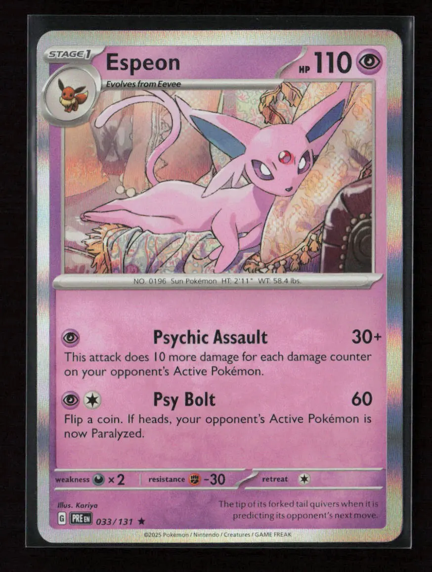 Espeon Rare Sv: Prismatic Evolutions 033/131 Nm 1