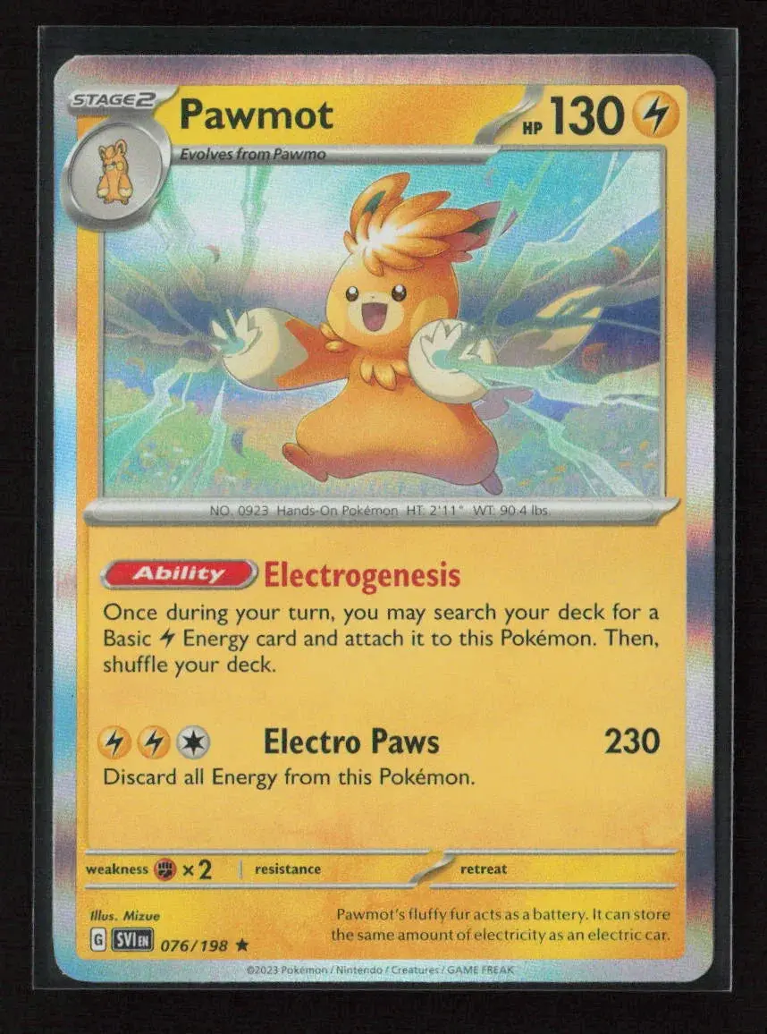 Pawmot - Rare Sv01: Scarlet & Violet Base Set 076/198 Nm 1