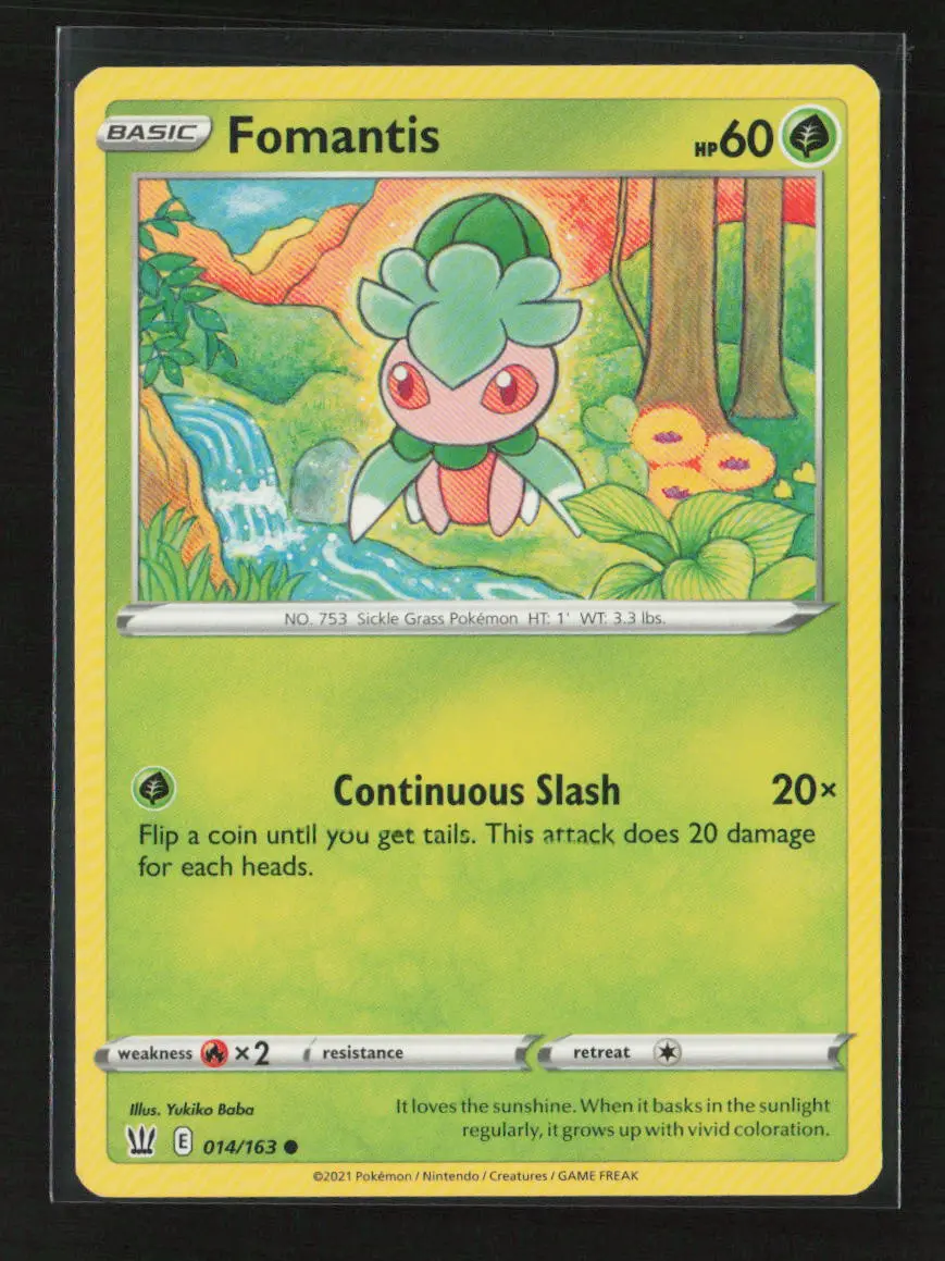Fomantis Common Swsh05: Battle Styles 014/163 Lp 1