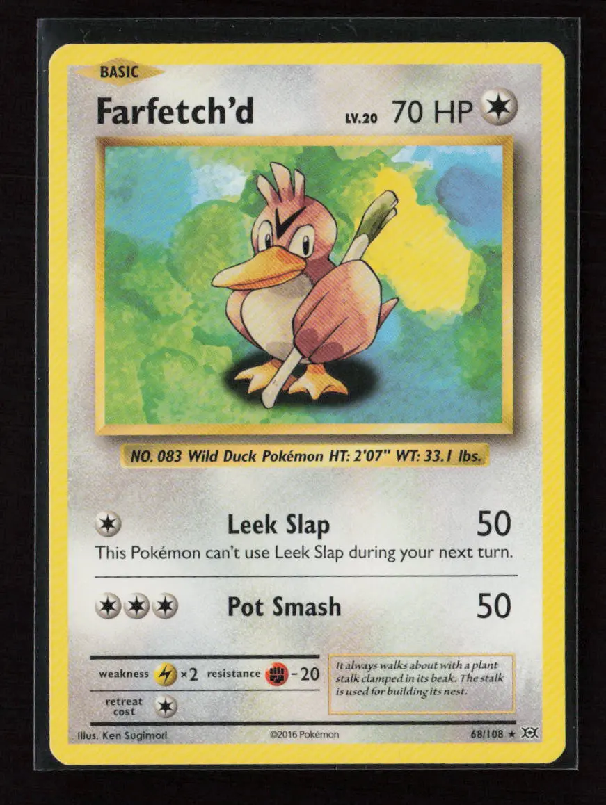 Farfetch'd Rare Xy - Evolutions 68/108 Lp 1