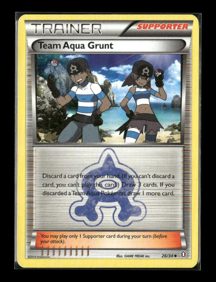 Team Aqua Grunt Uncommon Double Crisis 26/34 Lp 1
