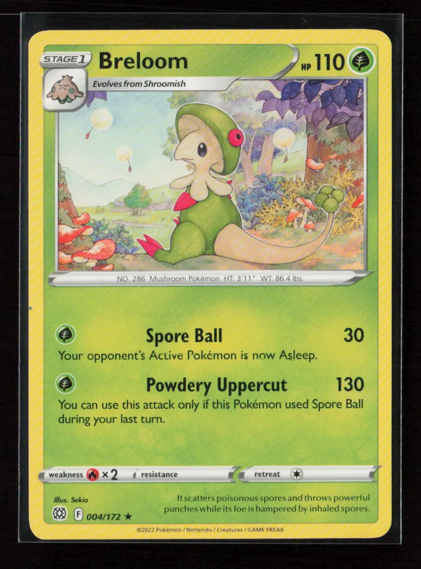 Breloom Rare Swsh09: Brilliant Stars 004/172 Lp 1