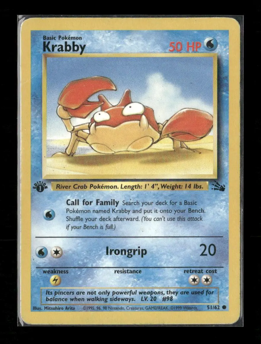Krabby Common Fossil 51/62 Lp 1