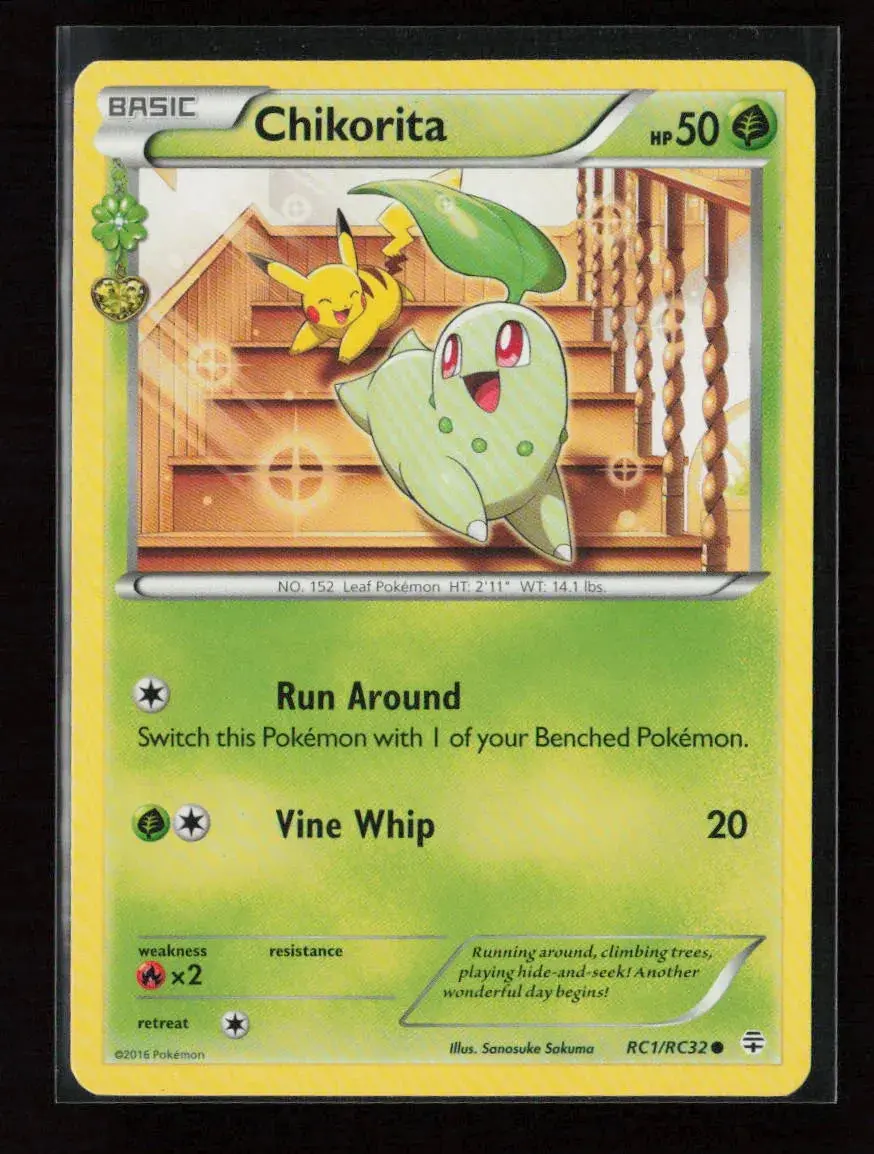 Chikorita Common Generations: Radiant Collection Rc1/Rc32 Lp 1